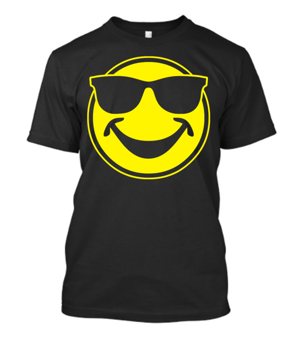 Yellow Smiley Face With Sunglasses T-Shirt