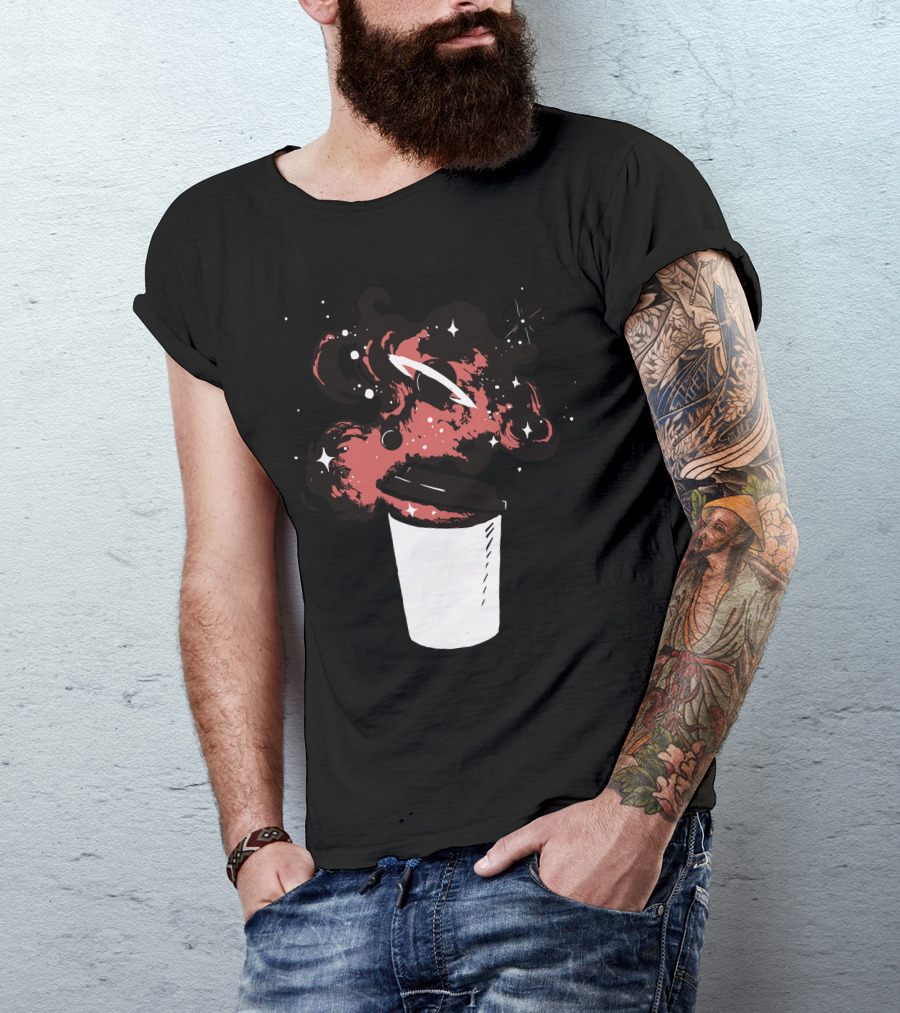Cup Of Something Cosmic Galaxy Swirls And Stars T-Shirt