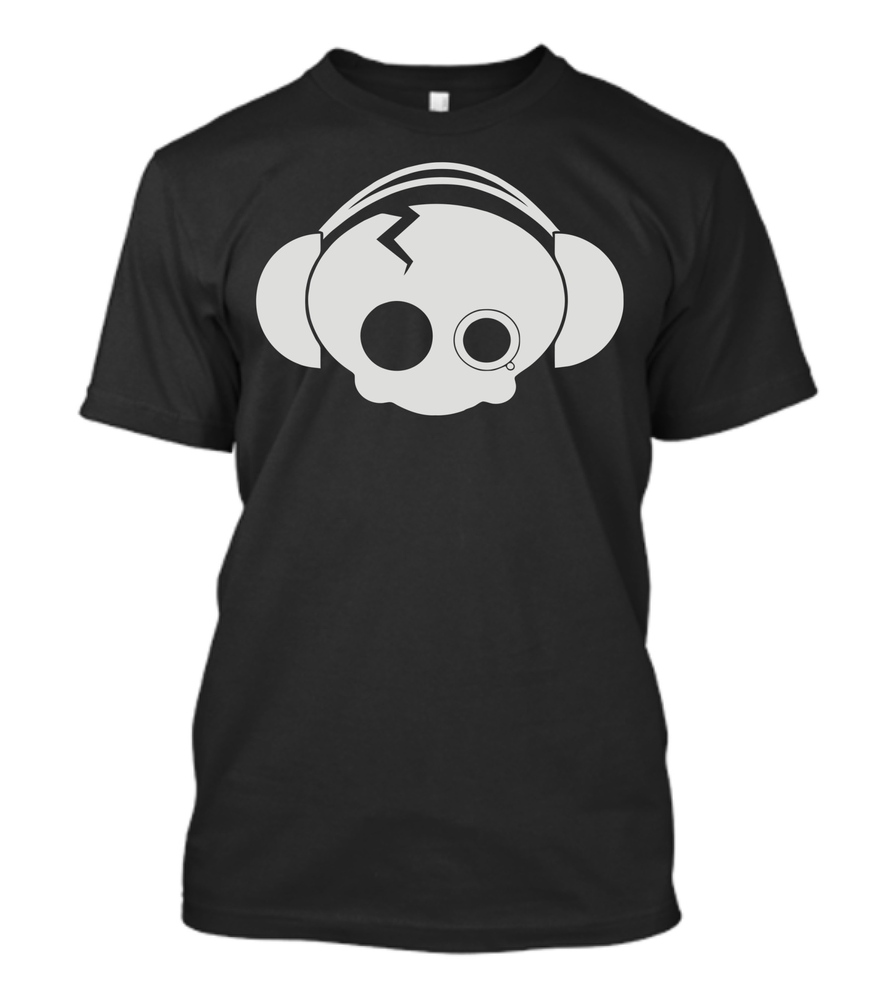 Cute Skull With Headphones And Monocle T-Shirt