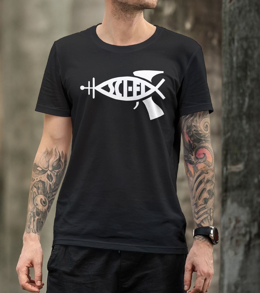 Sci-Fi Atheism Darwin NASA Evolution Funny T-Shirt
