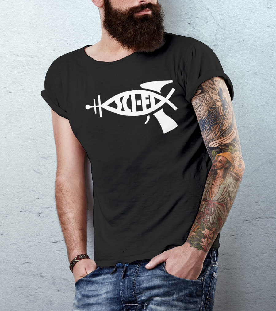 Sci-Fi Atheism Darwin NASA Evolution Funny T-Shirt