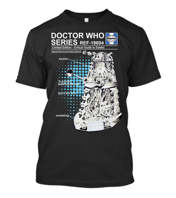 Doctor Who Series REF-18604 Critical Guide To Daleks Haynes Service And Repair Manual T-Shirt