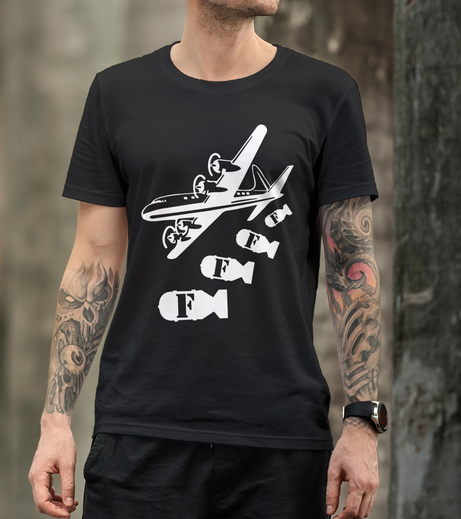 Dropping F Bombs Airplane T-Shirt
