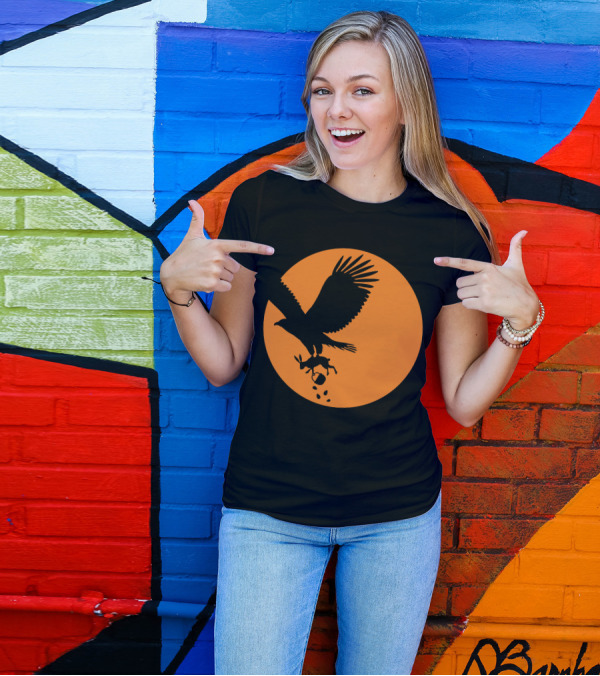 Easter Egg Hunt: Eagle Carries Bunny At Sunset T-Shirt