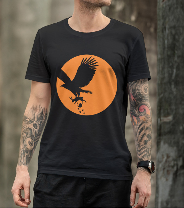 Easter Egg Hunt: Eagle Carries Bunny At Sunset T-Shirt