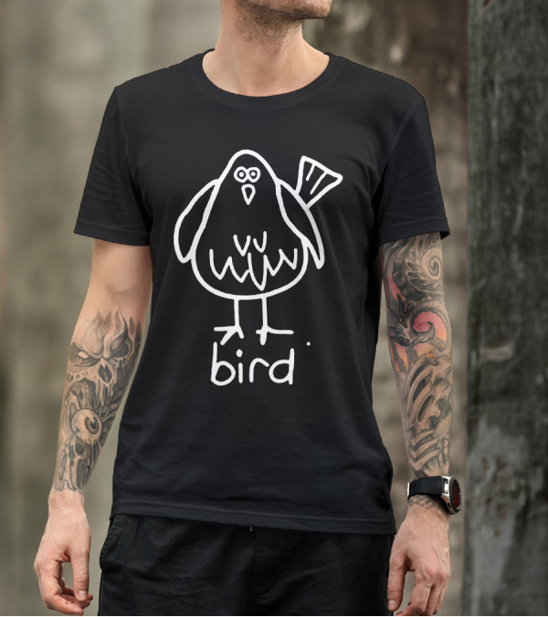 Funny Bird Sketch Art Bird T-Shirt