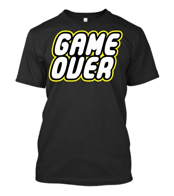 GAME OVER Retro Gaming Style Black And Yellow T-Shirt