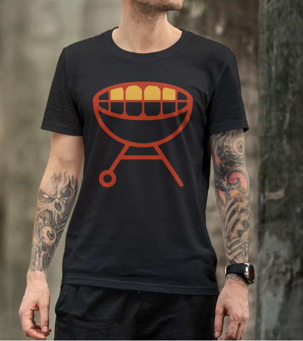 Grill Mouth Visual Barbecue Teeth Fusion T-Shirt