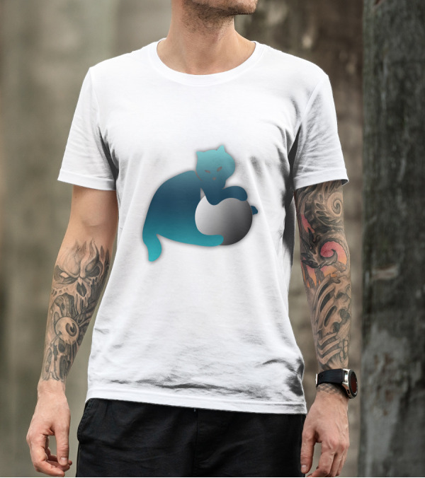I Can Haz Cat Meme Embracing Planet Earth T-Shirt