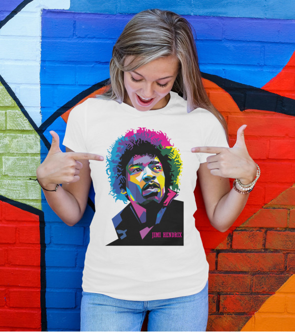 Jimi Hendrix Colorful Pop T-Shirt