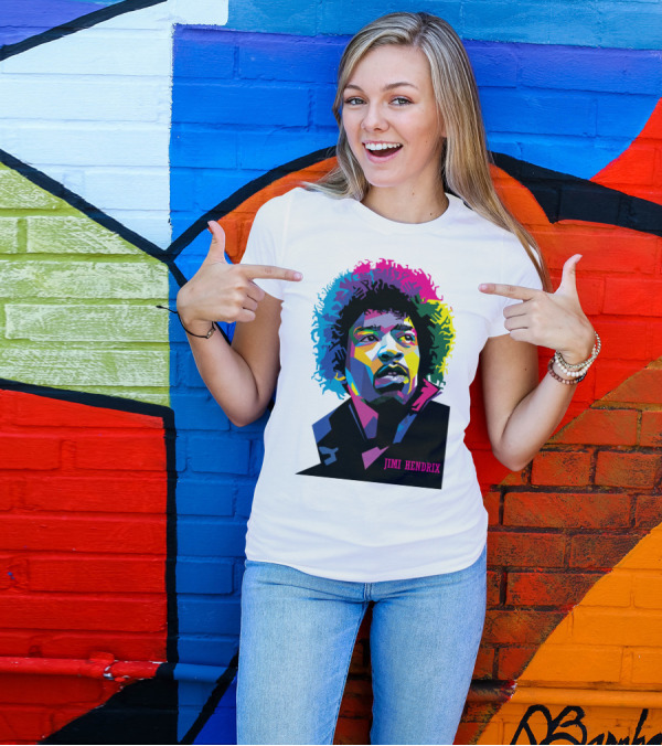 Jimi Hendrix Colorful Pop T-Shirt