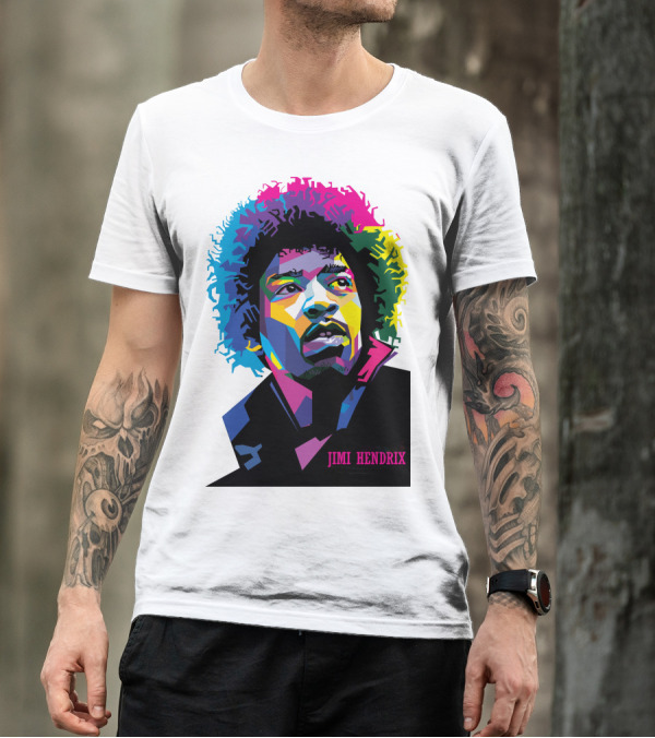 Jimi Hendrix Colorful Pop T-Shirt
