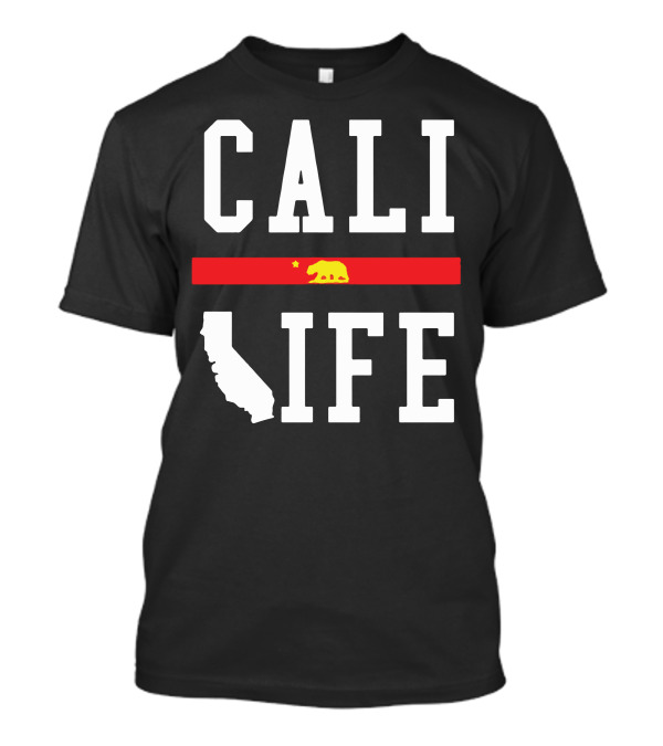 Cali Life California Bear State Outline T-Shirt