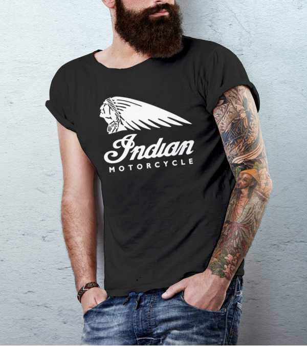 Indian Motorcycle Logo Classic Vintage Headress T-Shirt
