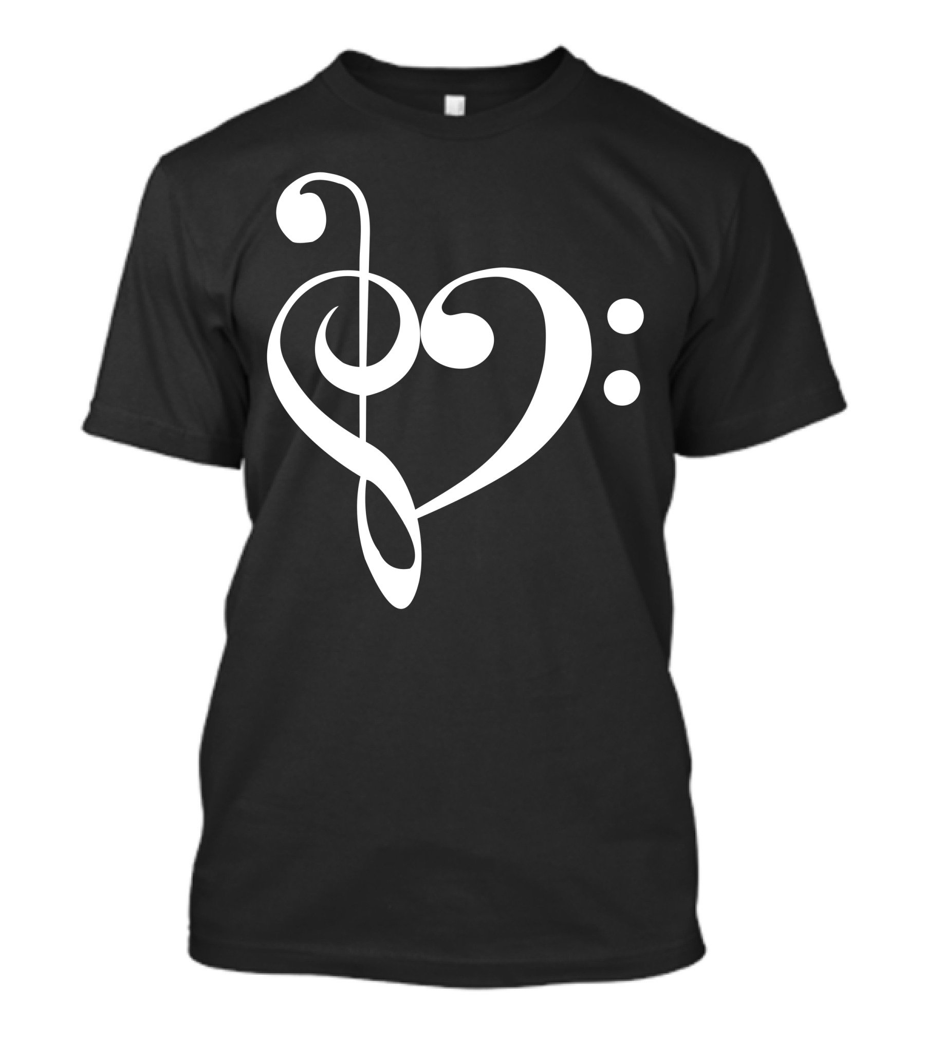 Music Heart Clef Symbol Rock Baseball T-Shirt