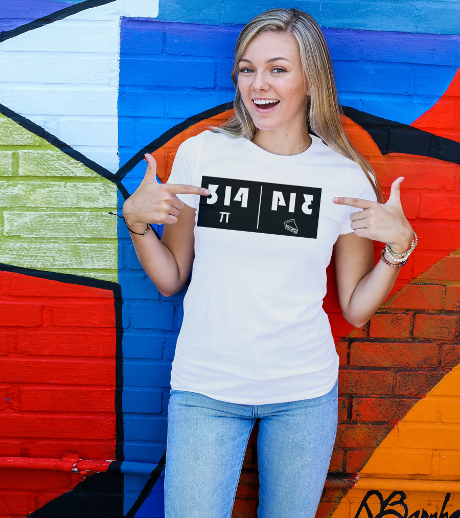 314 Pi Mirror Reflection Pie Slice T-Shirt
