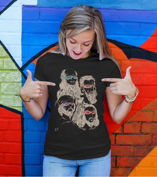 Shh The Rat Is Our Patron Ninja Turtles Renaissance Painters Mashup T-Shirt