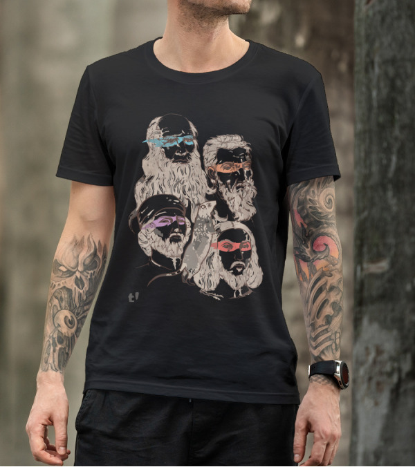 Shh The Rat Is Our Patron Ninja Turtles Renaissance Painters Mashup T-Shirt