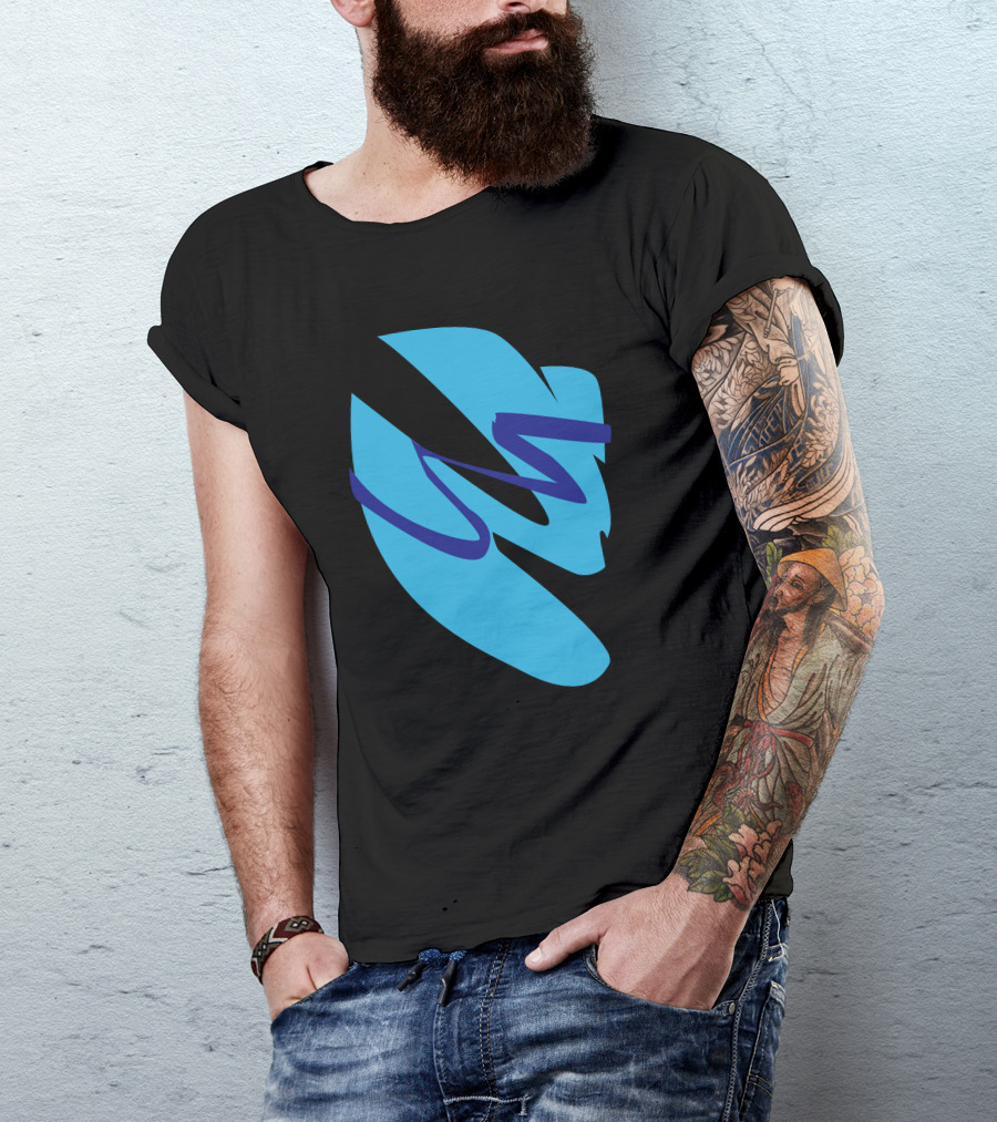 Solo Jazz Abstract Blue Cup Design Retro 90s T-Shirt