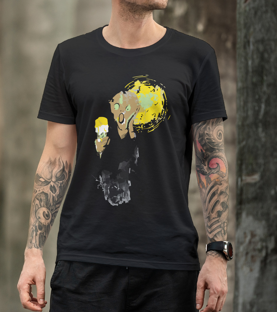 The Ice Scream Scream Painting Parody Ice Cream Mashup T-Shirt