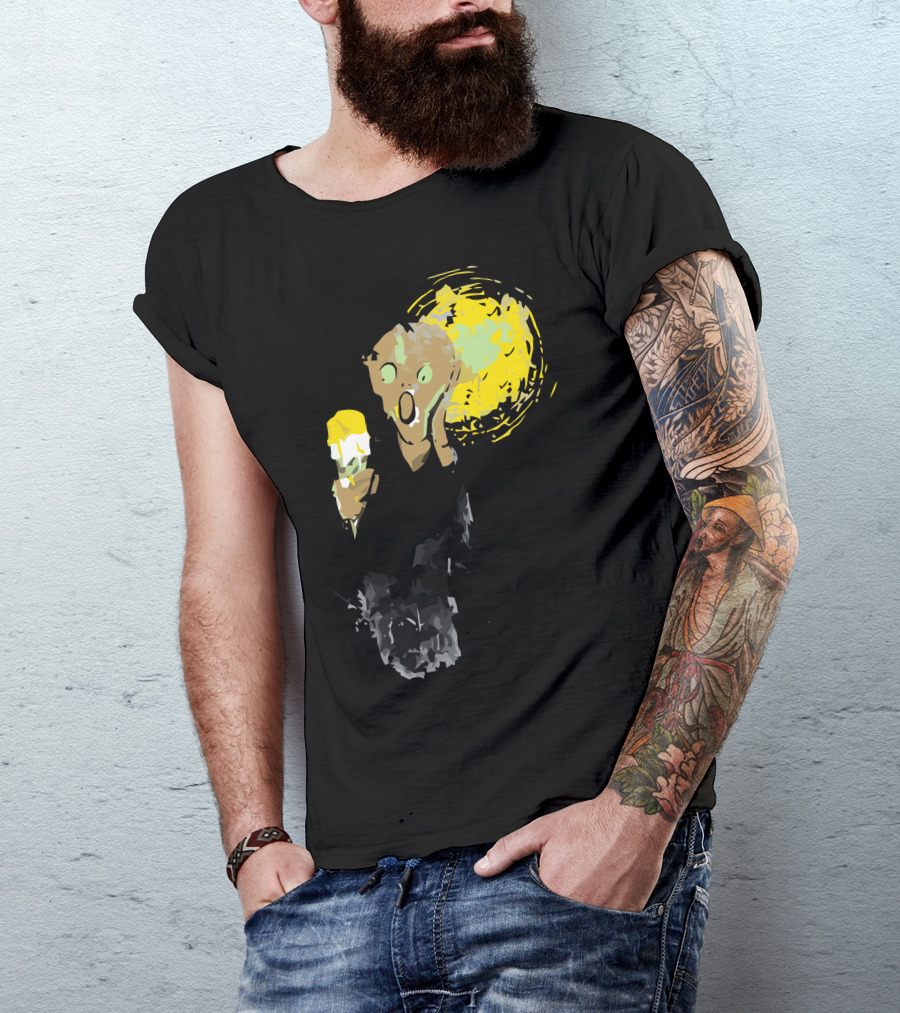 The Ice Scream Scream Painting Parody Ice Cream Mashup T-Shirt
