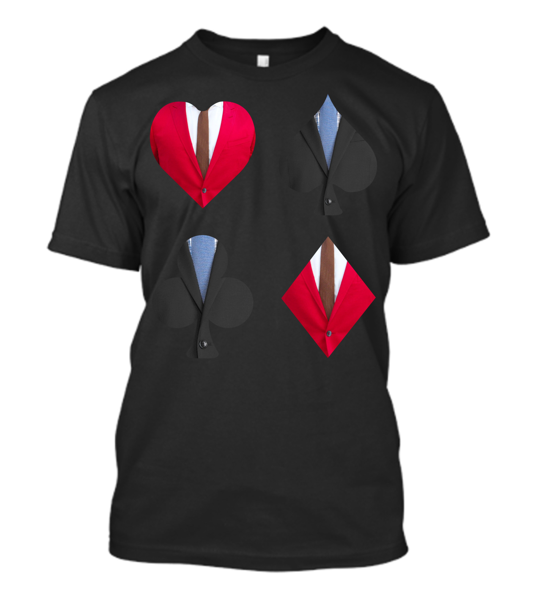 Suit Symbols In Heart, Spade, Club, Diamond Shapes T-Shirt
