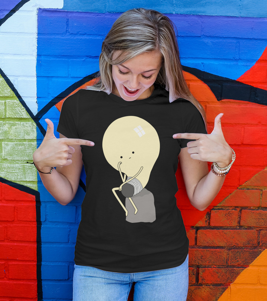Thinker Light Bulb Creativity Concept T-Shirt