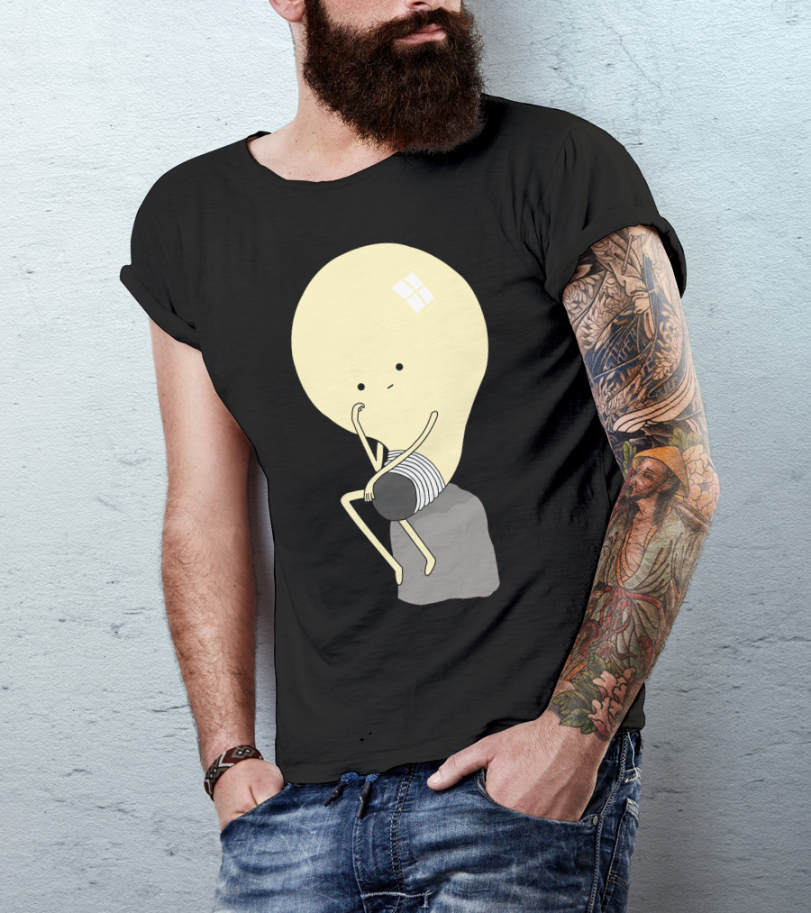 Thinker Light Bulb Creativity Concept T-Shirt