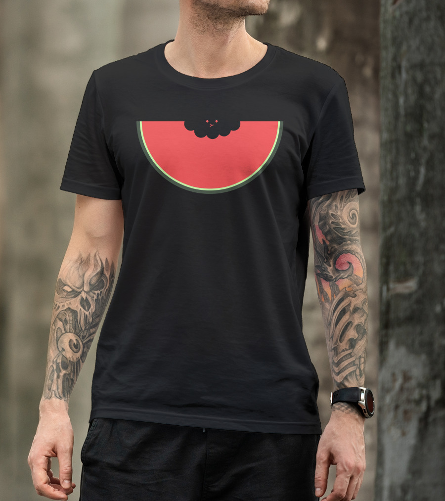 Happy Cloud Watermelon Slice Kawaii T-Shirt