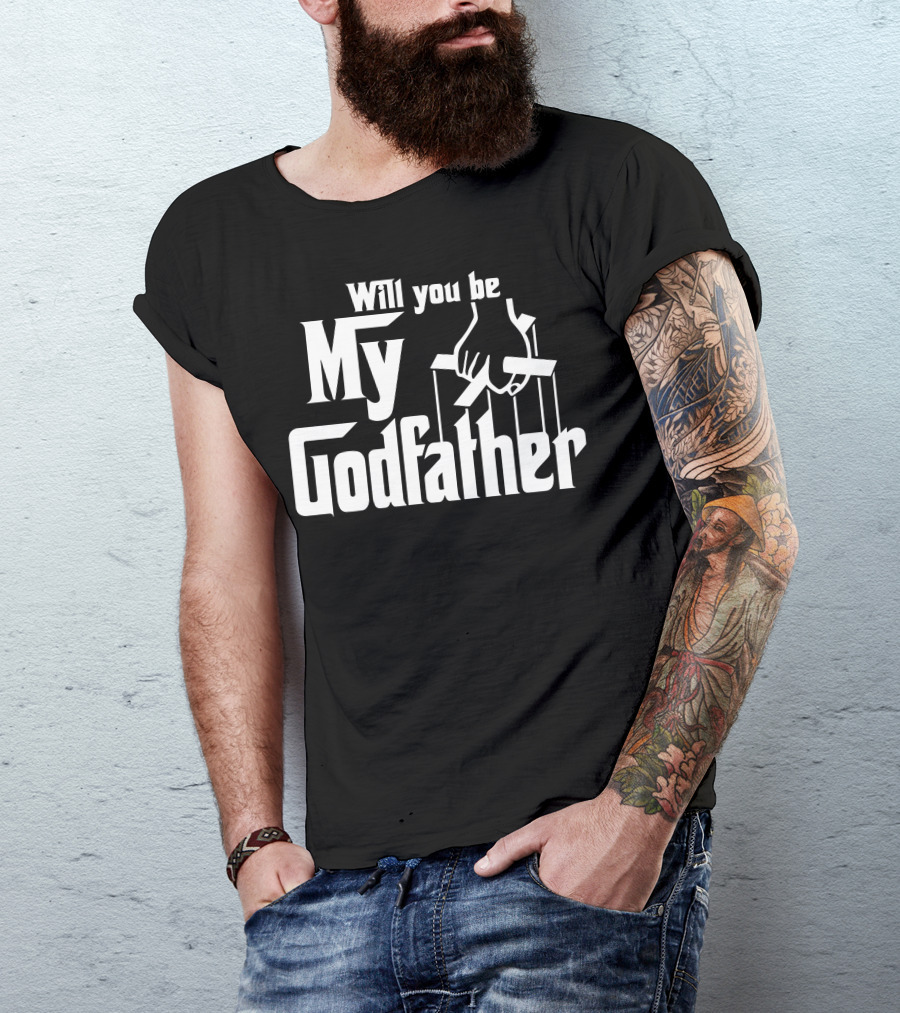 Will You Be My Godfather Puppet Handpar T-Shirt