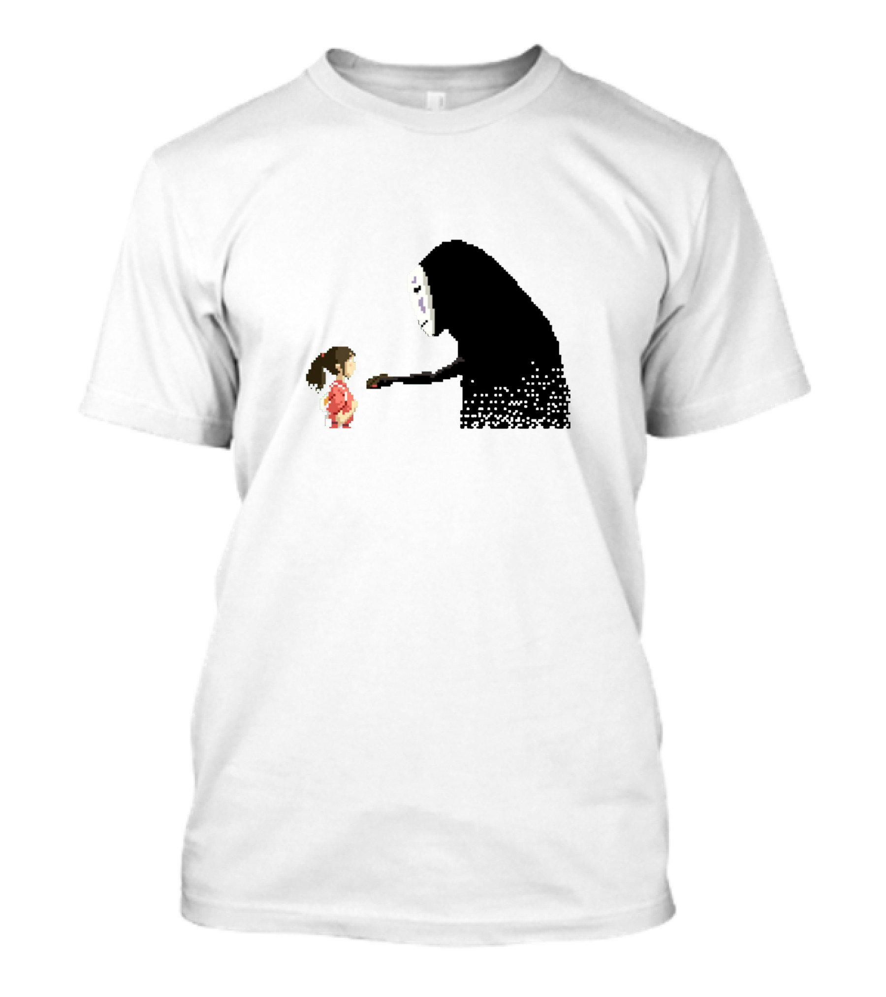 Pixelart The Enchanted City Spirited Animated Encounter T-Shirt