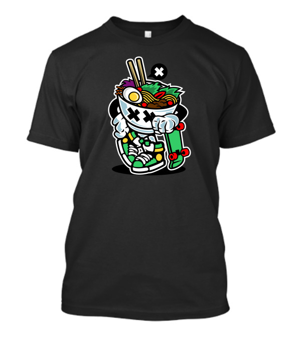 Ramen Style Skater Bowl With Chopsticks And Sneakers T-Shirt