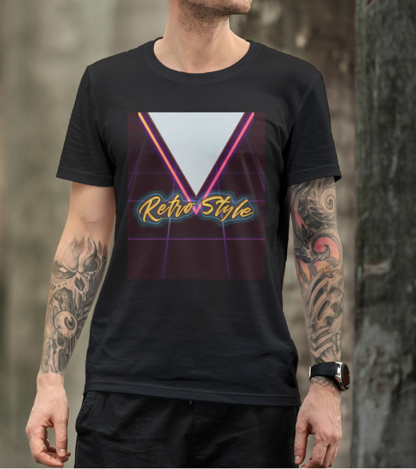 Retro Style Funky 80s Neon Grid T-Shirt