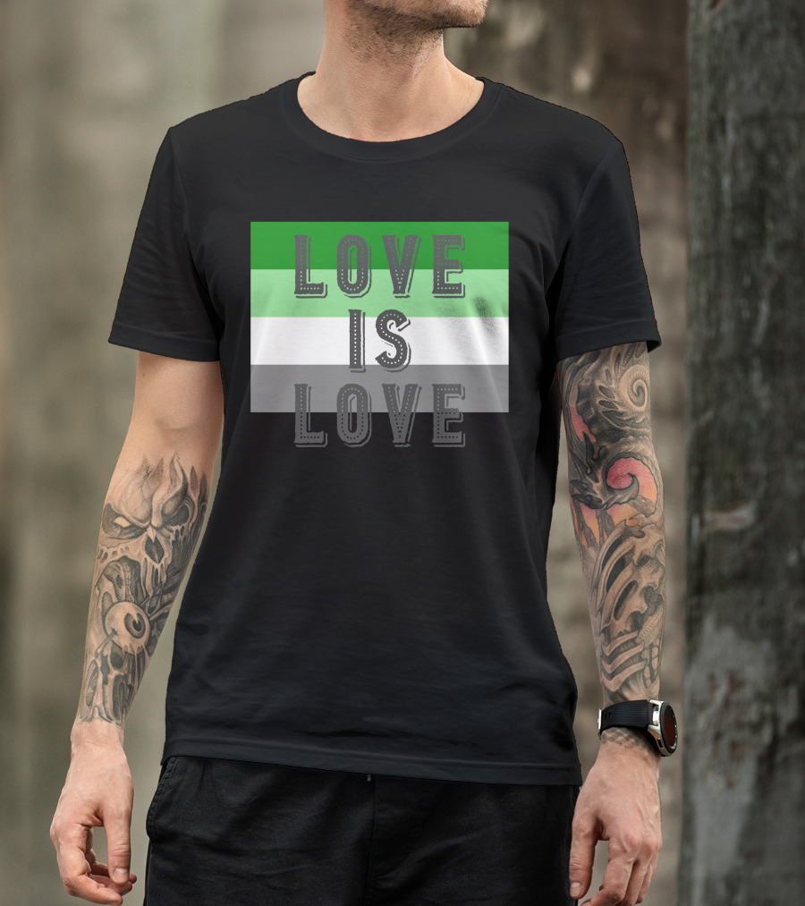 Agender Pride Flag Love Is Love Movement LGBT T-Shirt
