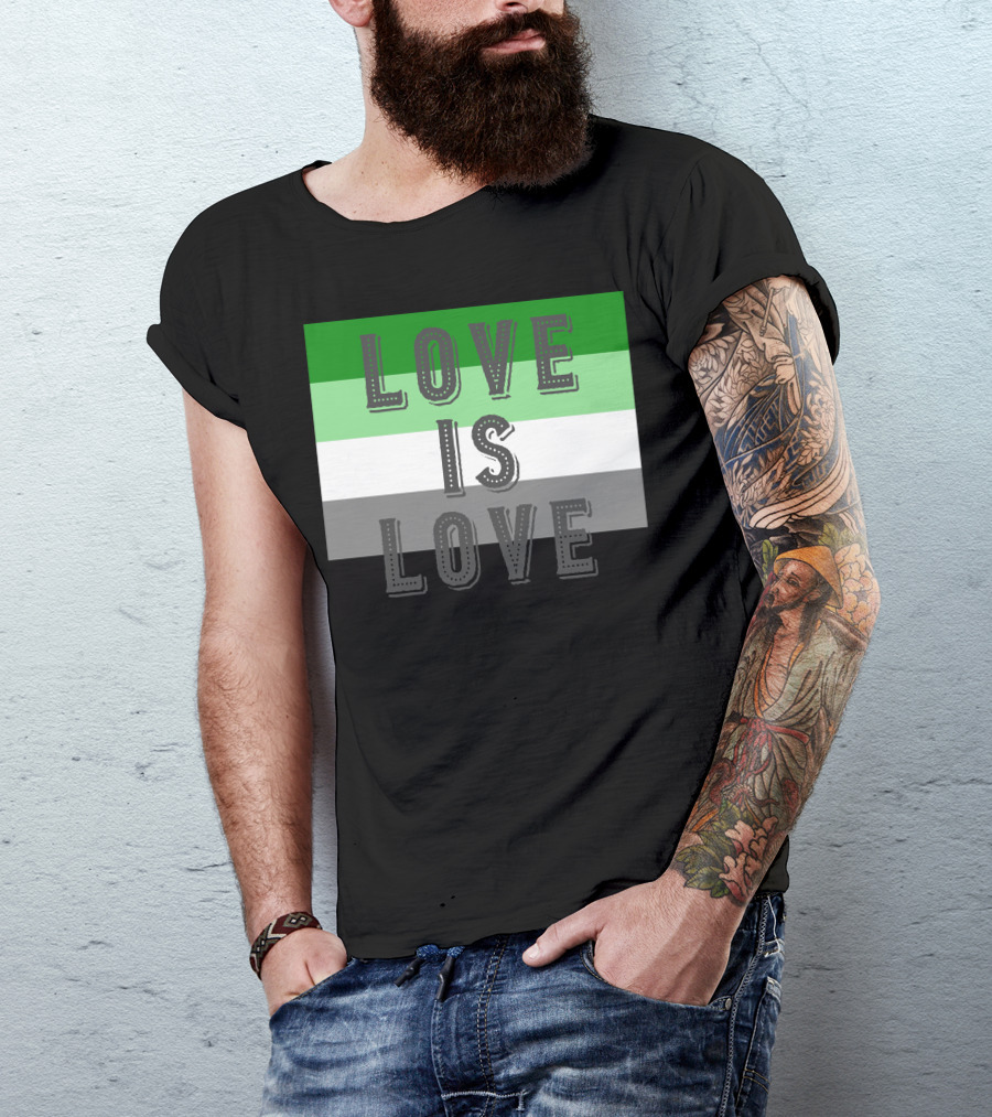 Agender Pride Flag Love Is Love Movement LGBT T-Shirt