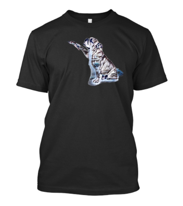 Eanf Bulldog And Human Hand T-Shirt