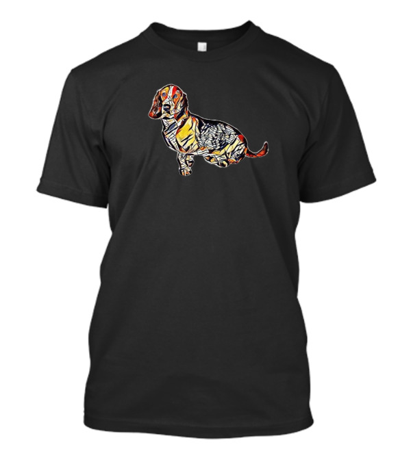 A Beautiful Basset Hound Dog Stained Glass T-Shirt