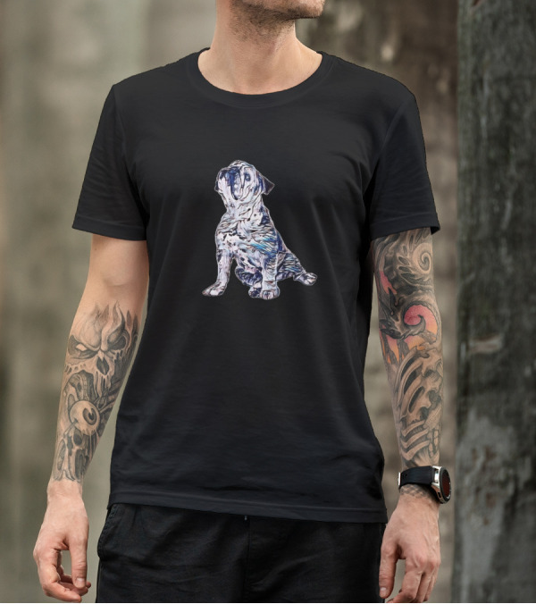A Bulldog With A Skin Disease Abstract T-Shirt