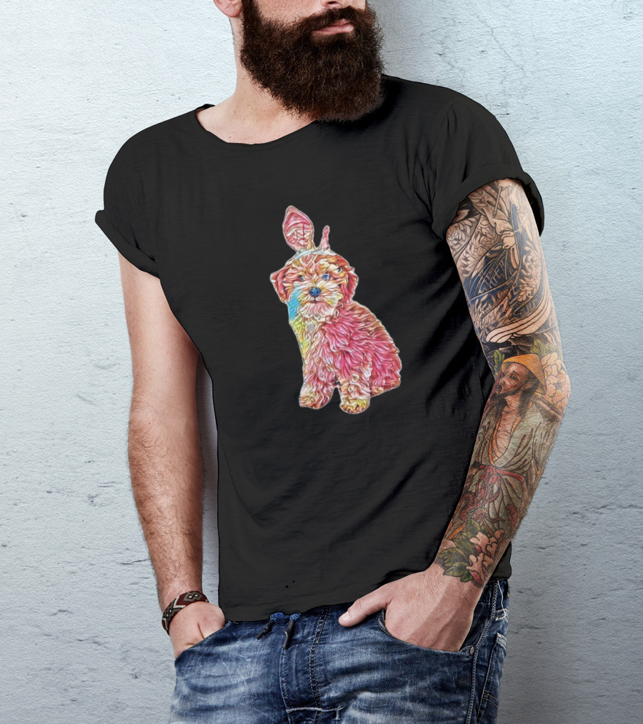 A Cute Little Havanese Puppy Psychedelic Colorful T-Shirt