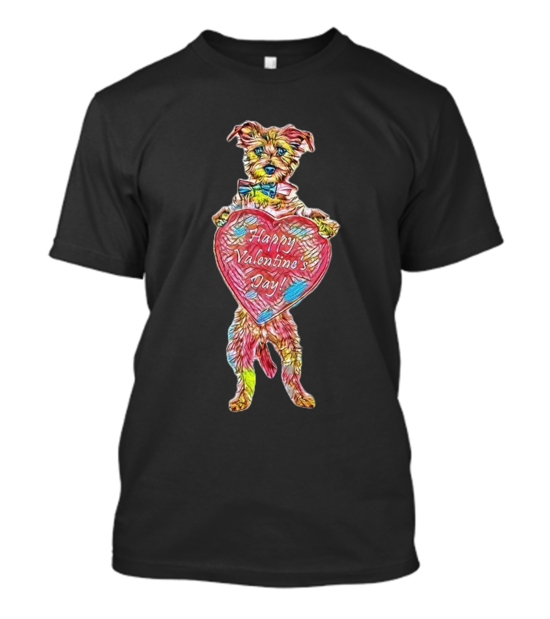 Happy Valentine's Day Cute Male Terrier Mix Breed T-Shirt