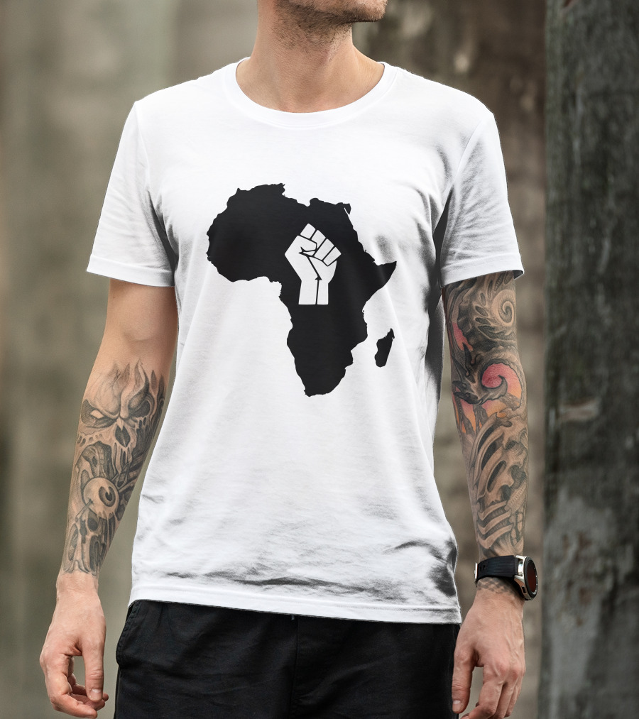 African Continent Fist Symbol Black Power T-Shirt