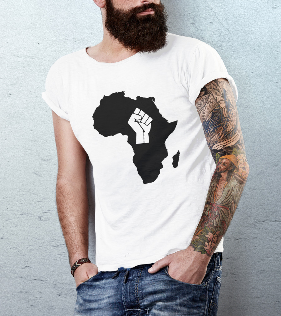 African Continent Fist Symbol Black Power T-Shirt