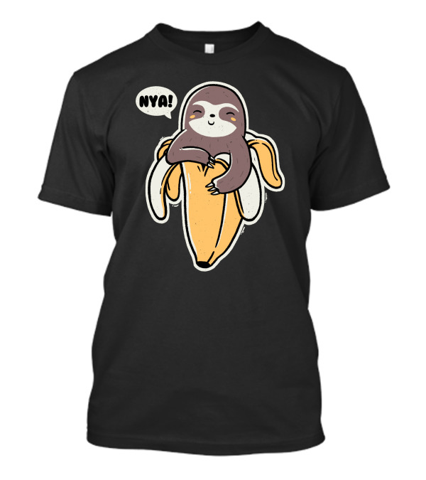 Bananya Sloth Nya Cute Banana Sloth Combination T-Shirt