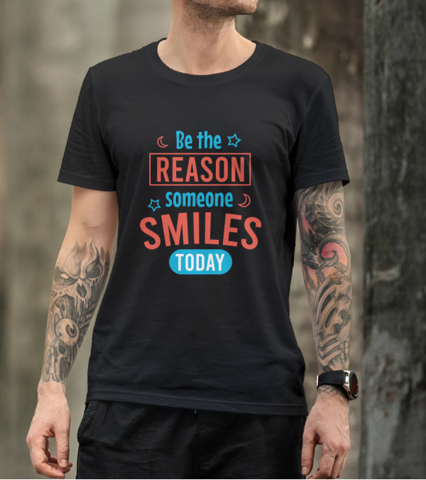 Be The Reason Someone Smiles Today With Stars And Crescent Moons T-Shirt