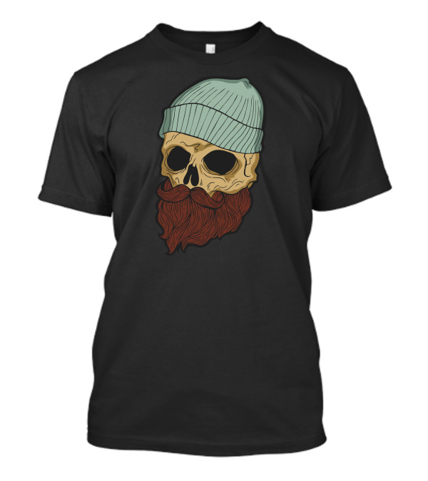 Beard Skull With Beanie T-Shirt