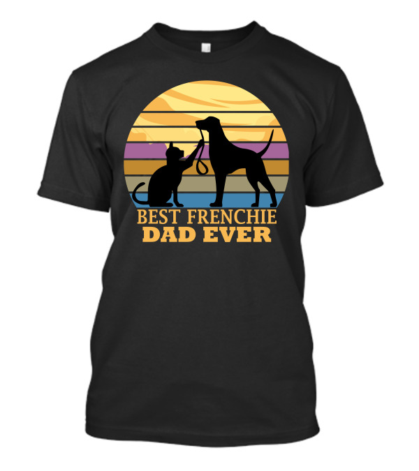 Best Frenchie Dad Ever Vintage T-Shirt