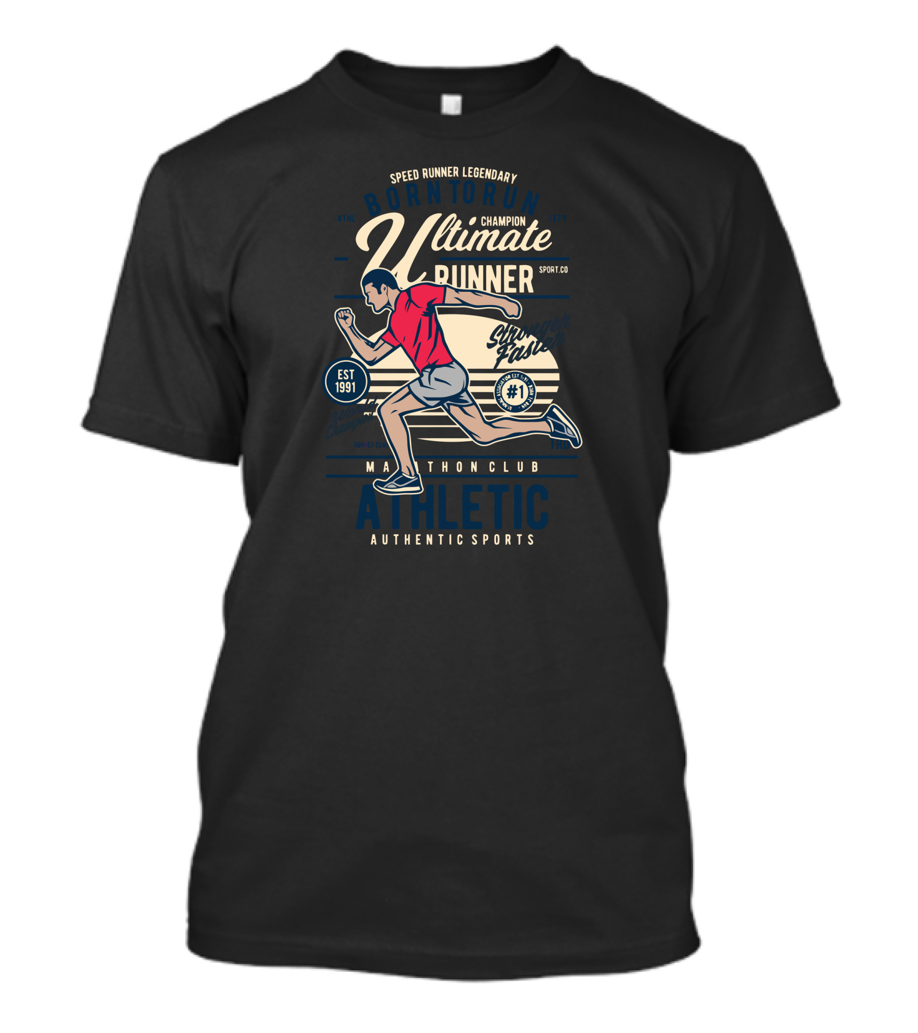 Speed Runner Legendary Born To Run Ultimate Champion Runner Athletic Authentic Sports T-Shirt