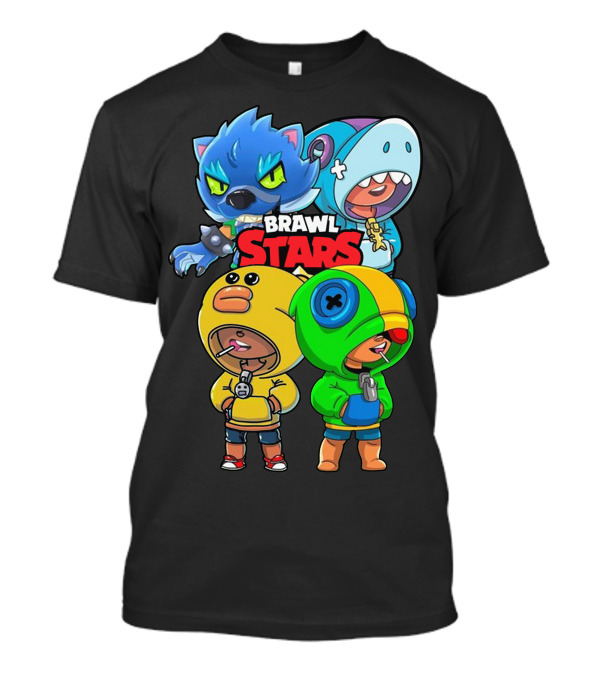 Brawl Stars Leon Spike And Poco Characters T-Shirt