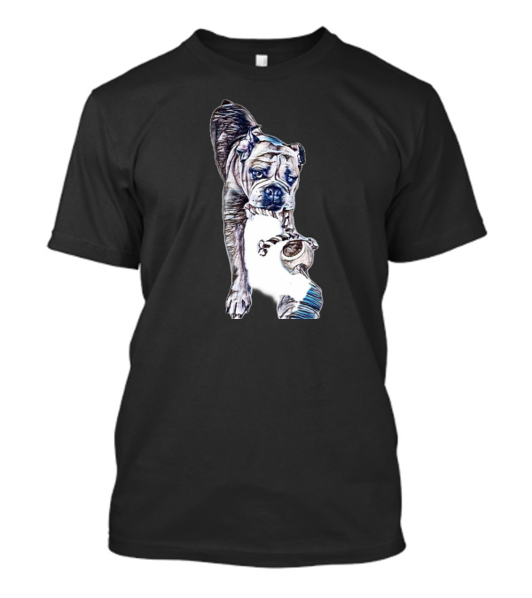 Bulldog Tugging With Determination T-Shirt