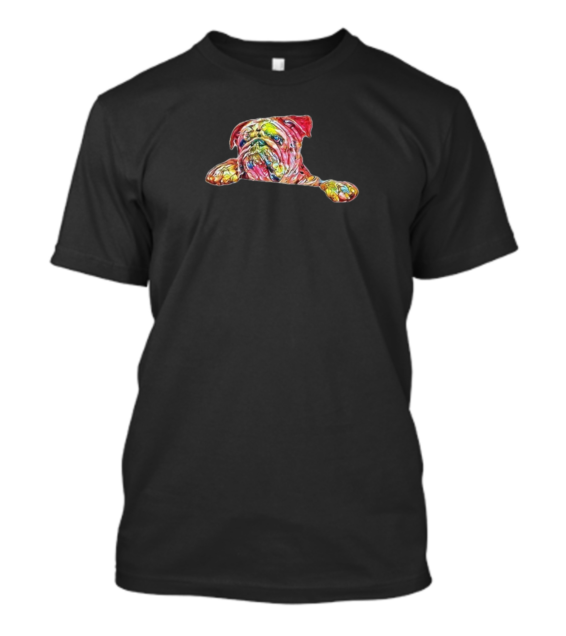 Bulldog Colorful Standing Up T-Shirt
